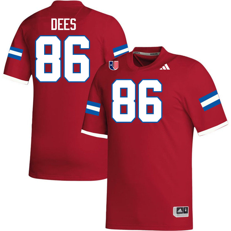West Georgia Wolves #86 Jordan Dees College Football Jerseys,Uniforms-Red